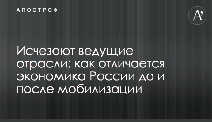 Исчезают ведущие отрасли: как отличается экономика России до и после мобилизации