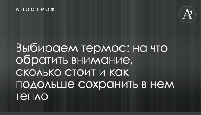 Выбираем термос: на что обратить внимание, сколько стоит и как подольше сохранить в нем тепло