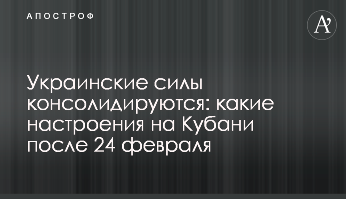 Украинские силы консолидируются: какие настроения на Кубани после 24 февраля