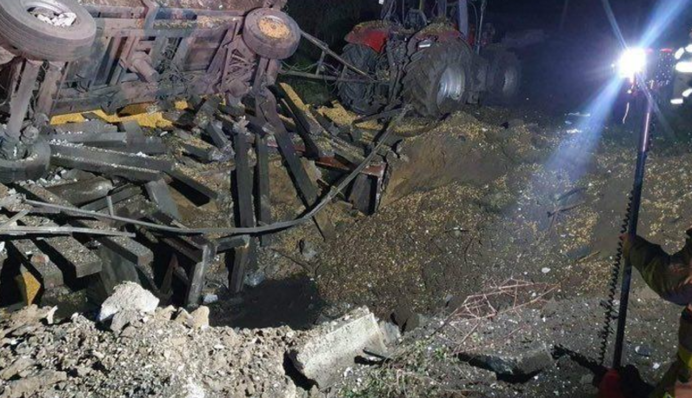 Обстріл Польщі: у мережі показали перше відео з місця падіння російських ракет