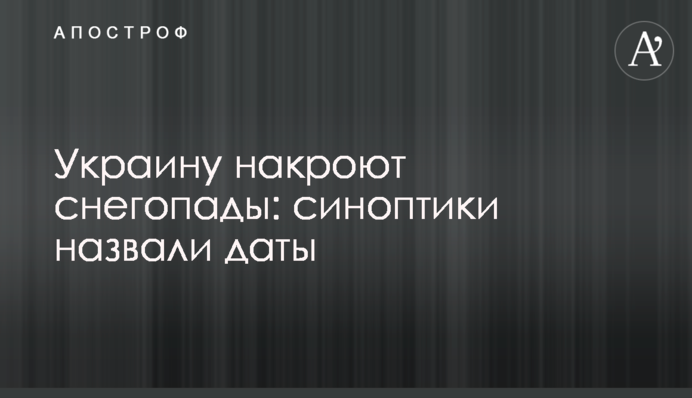 Украину накроют снегопады: синоптики назвали даты