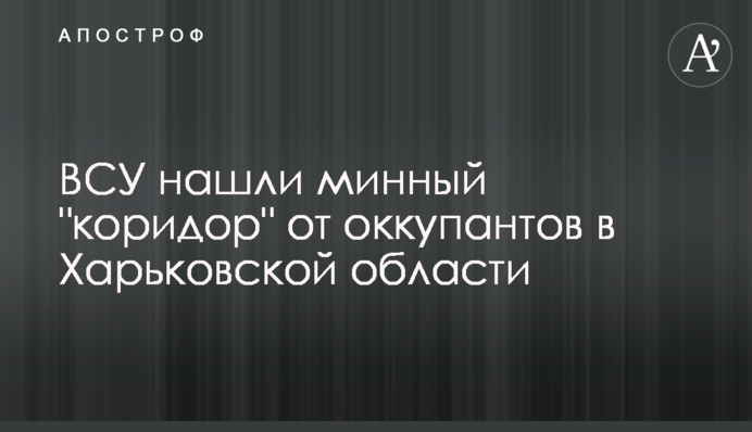 ВСУ нашли минный 