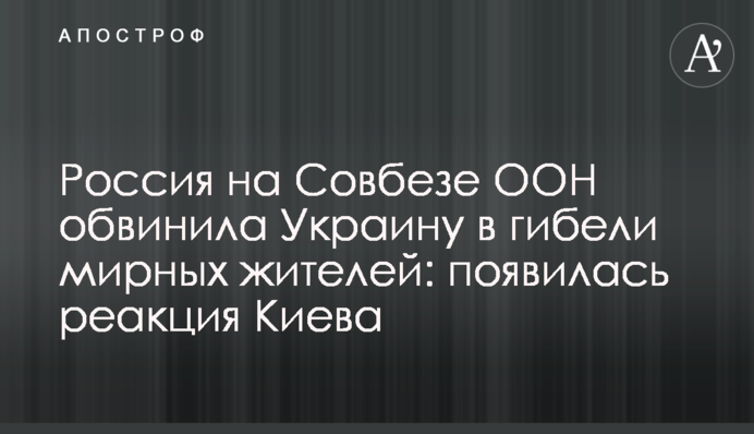 Россия на Совбезе ООН обвинила Украину в гибели мирных жителей: появилась реакция Киева