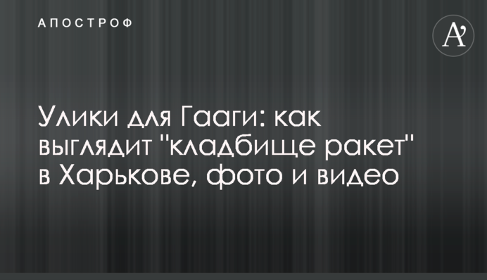 Докази для Гааги: як виглядає 