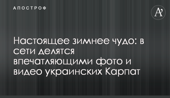 Справжнє зимове диво: у мережі діляться вражаючими фото та відео українських Карпат