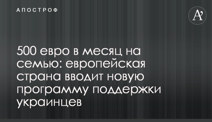500 евро в месяц на семью: европейская страна вводит новую программу поддержки украинцев