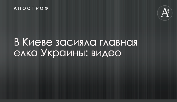 В Киеве засияла главная елка Украины: видео