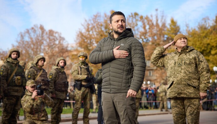 Зеленский в Бахмуте: появилось видео встречи с бойцами ВСУ