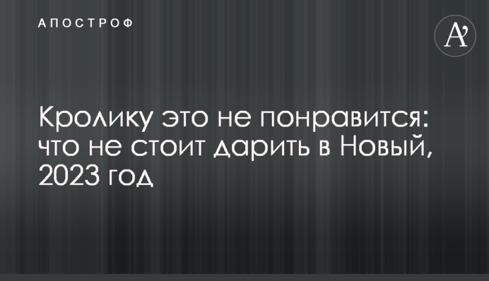 Кролику это не понравится: что не стоит дарить в Новый, 2023 год