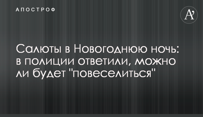 Салюты в Новогоднюю ночь: в полиции ответили, можно ли будет 