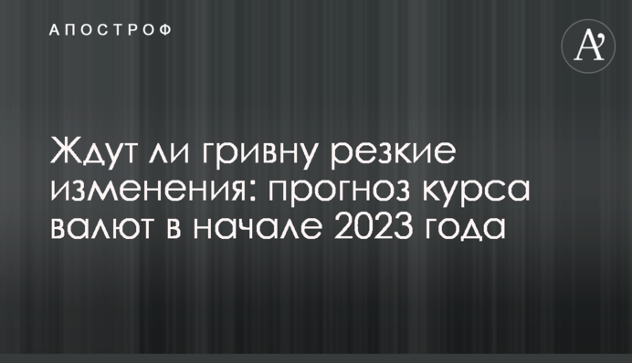 Ждут ли гривну резкие изменения: прогноз курса валют в начале 2023 года