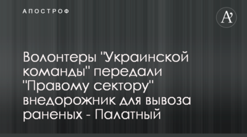 Волонтеры "Украинской команды" передали "Правому сектору" внедорожник для вывоза раненых - Палатный