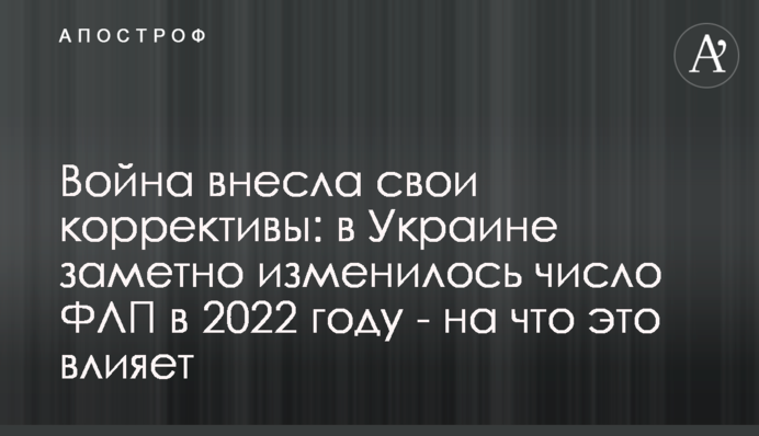 Война внесла свои коррективы: в Украине заметно изменилось число ФЛП в 2022 году - на что это влияет