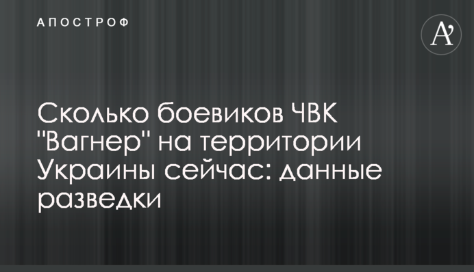 Сколько боевиков ЧВК 