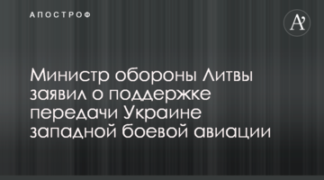 Міністр оборони Литви заявив про підтримку передачі Україні західної бойовій авіації