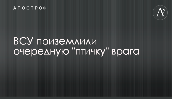 ЗСУ приземлили чергову 