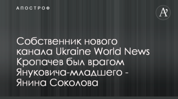 Собственник нового канала Ukraine World News Кропачев был врагом Януковича-младшего - Янина Соколова