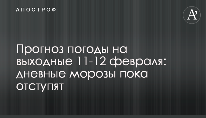 Прогноз погоды на выходные 11-12 февраля: дневные морозы пока отступят