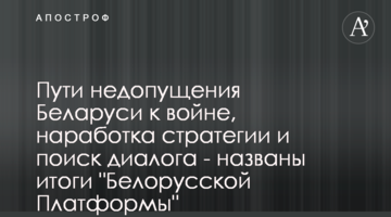 Шляхи недопущення Білорусі до війни, напрацювання стратегії та пошук діалогу - названо підсумки "Білоруської Платформи"