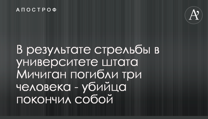 В результате стрельбы в университете штата Мичиган погибли три человека - убийца покончил собой