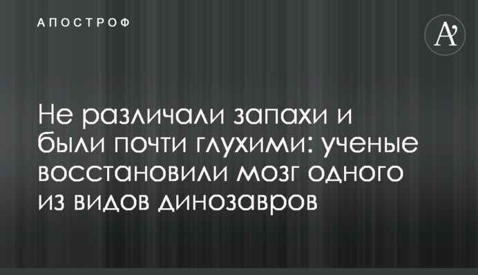 Не различали запахи и были почти глухими: ученые восстановили мозг одного из видов динозавров