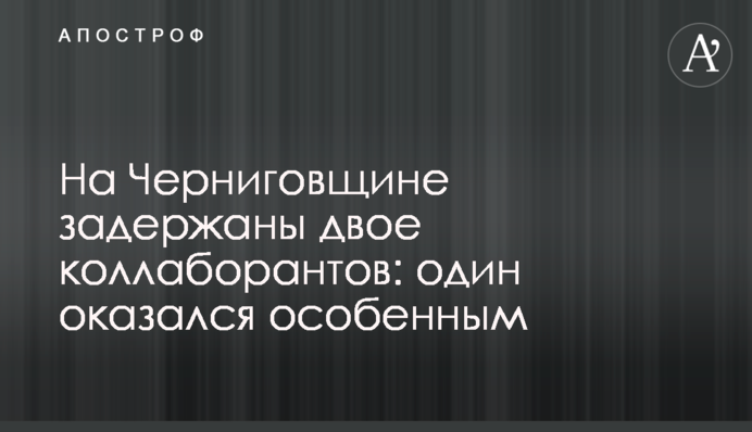 На Чернігівщині затримано двох колаборантів: один виявився особливим