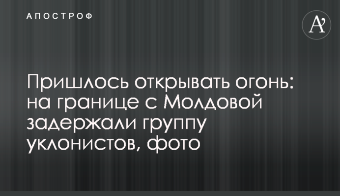 Пришлось открывать огонь: на границе с Молдовой задержали группу уклонистов, фото