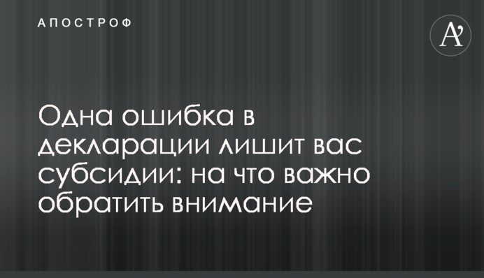 Одна ошибка в декларации лишит вас субсидии: на что важно обратить внимание