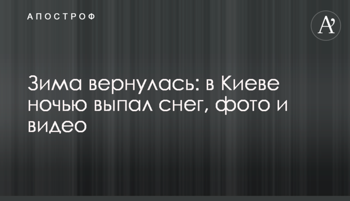 Зима повернулася: у Києві вночі випав сніг, фото та відео