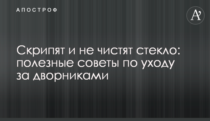 Скриплять і не чистять скло: корисні поради щодо догляду за двірниками