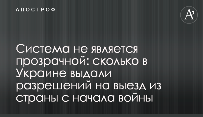 Система не є прозорою: скільки в Україні видали дозволів на виїзд із країни з початку війни
