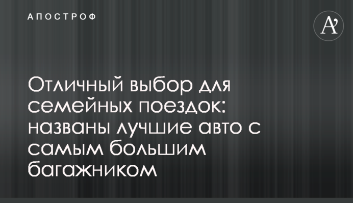 Отличный выбор для семейных поездок: названы лучшие авто с самым большим багажником