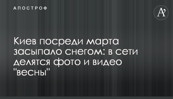 Київ посеред березня засипало снігом: у мережі діляться фото та відео 