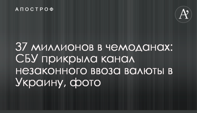 37 миллионов в чемоданах: СБУ прикрыла канал незаконного ввоза валюты в Украину, фото