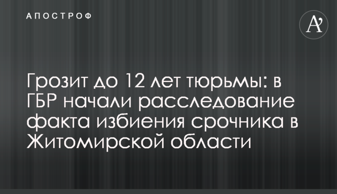 Загрожує до 12 років в'язниці: у ДБР розпочали розслідування факту побиття строковика у Житомирській області