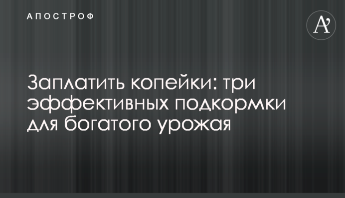 Заплатити копійки: три ефективні підкормки для багатого врожаю