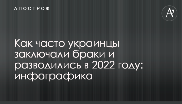 Как часто украинцы заключали браки и разводились в 2022 году: инфографика