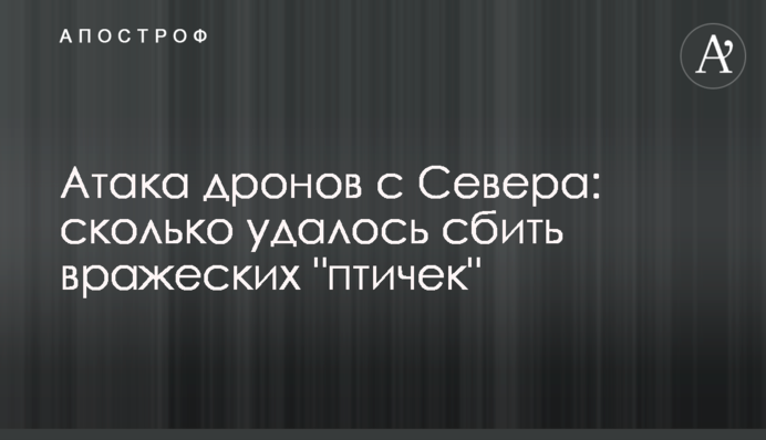 Атака дронів з Півночі: скільки вдалося збити ворожих "пташок"