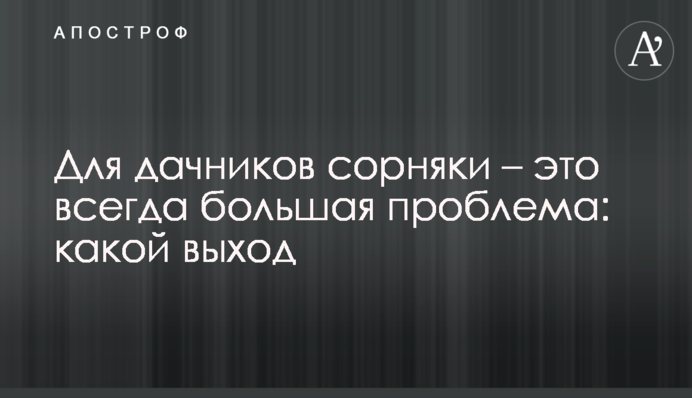 Для дачників бур’ян – це завжди велика проблема: який є вихід