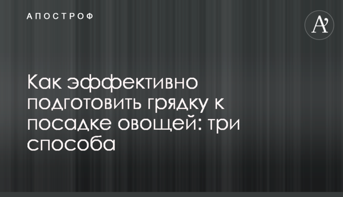 Як ефективно підготувати грядку до посадки овочів: три способи