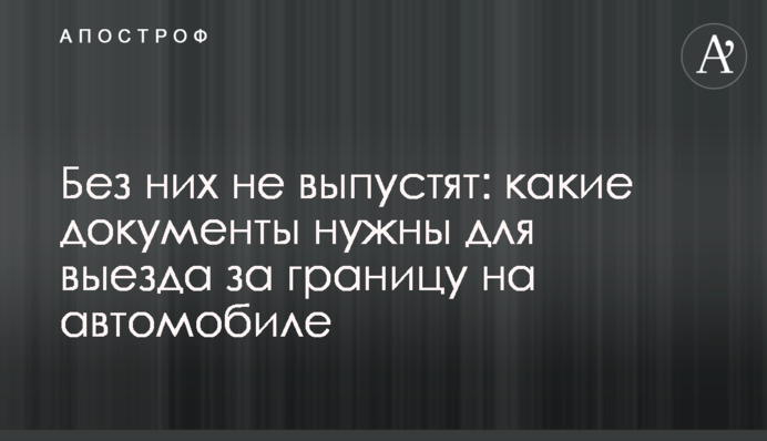 Без них не випустять: які документи потрібні для виїзду за кордон автомобілем