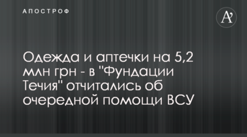 Одяг та аптечки на 5,2 млн грн - у "Фундації Течія" відзвітували про чергову допомогу ЗСУ