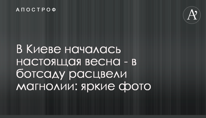 В Киеве началась настоящая весна - в ботсаду расцвели магнолии: яркие фото