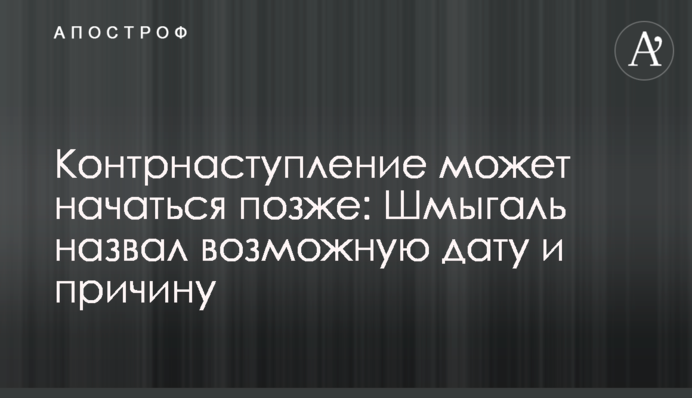 Контрнаступление может начаться позже: Шмыгаль назвал возможную дату и причину