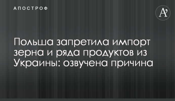 Польша запретила импорт зерна и ряда продуктов из Украины: озвучена причина