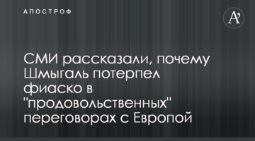 ЗМІ розповіли, чому Шмигаль зазнав фіаско у "продовольчих" переговорах з Європою