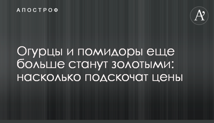 Огурцы и помидоры еще больше станут золотыми: насколько подскочат цены