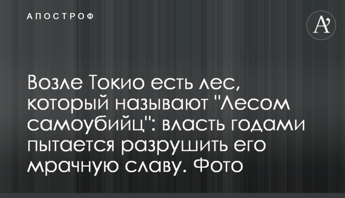 Возле Токио есть лес, который называют 