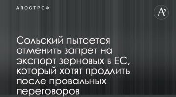 Сольский пытается отменить запрет на экспорт зерновых в ЕС, который хотят продлить после провальных переговоров