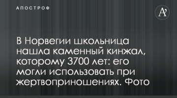 У Норвегії школярка знайшла кам'яний кинжал, якому 3700 років: його могли використати при жертвоприношеннях. Фото